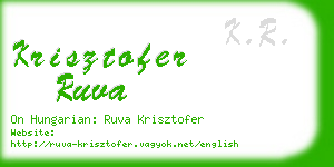 krisztofer ruva business card
